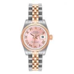 Rolex Datejust Steel Rose Gold Rose Dial Ladies Watch 179171