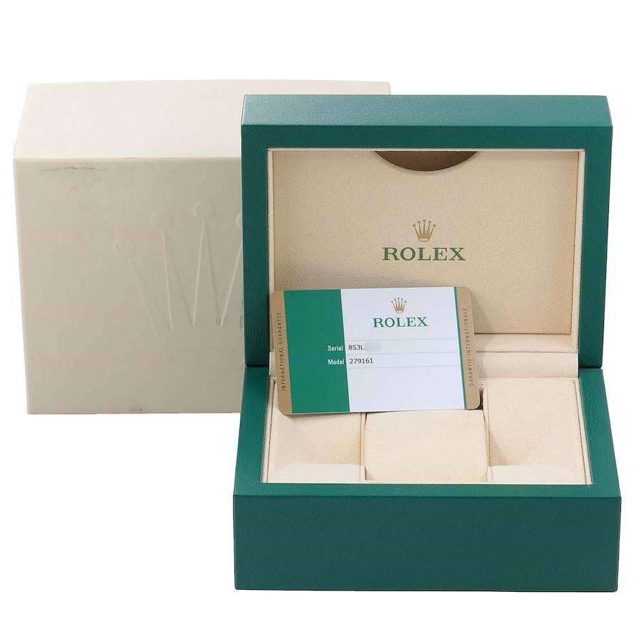 Rolex Datejust Steel Rose Gold Rose Dial Ladies Watch 279161 Box Card For Sale 5
