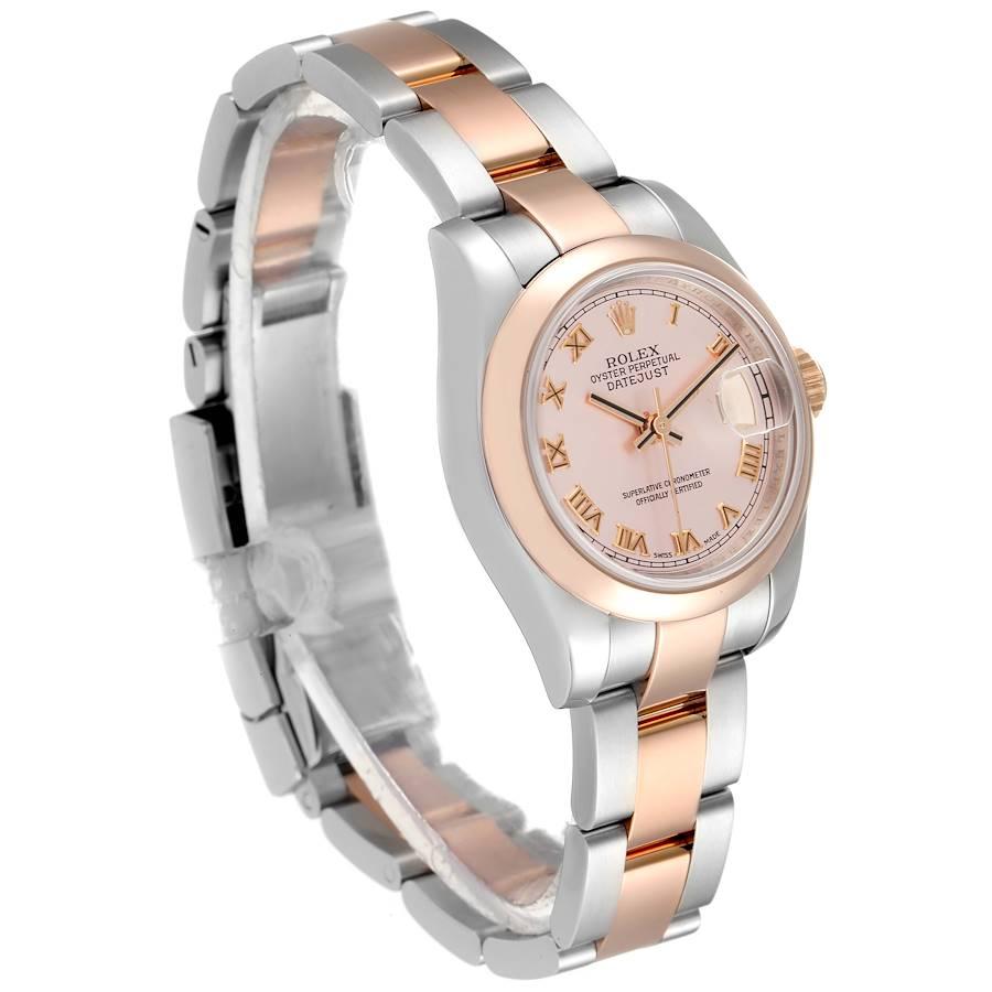 Women's Rolex Datejust Steel Rose Gold Rose Roman Dial Ladies Watch 179161