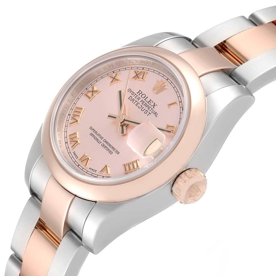 Rolex Datejust Steel Rose Gold Rose Roman Dial Ladies Watch 179161 2