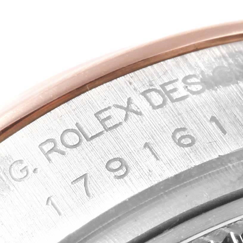 Rolex Datejust Steel Rose Gold Rose Roman Dial Ladies Watch 179161 4
