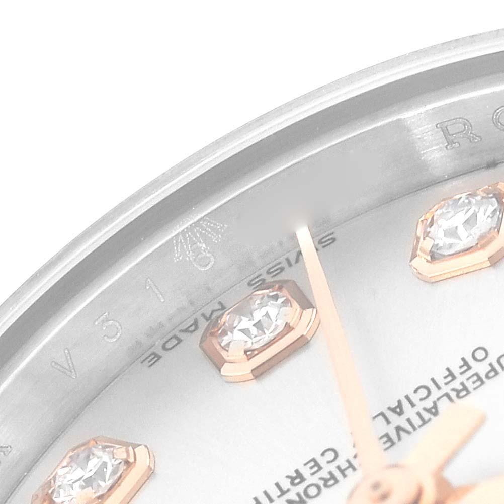 Rolex Datejust Steel Rose Gold Silver Diamond Dial Ladies Watch 179171 2