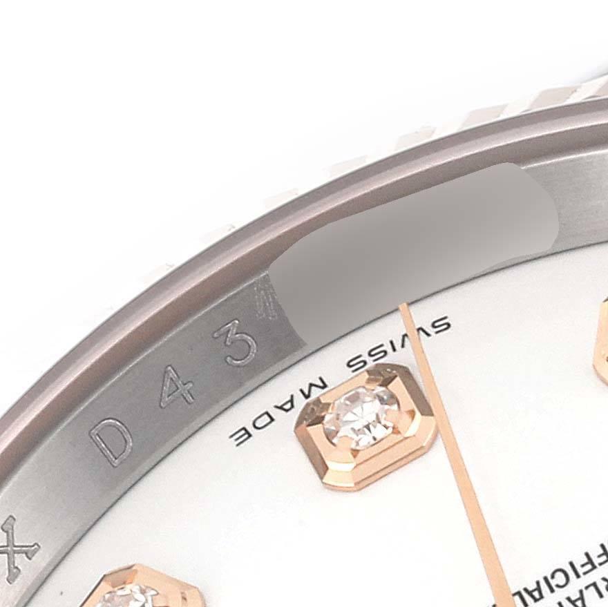 Rolex Datejust Herrenuhr aus Stahl, Roségold mit weißem Diamant-Zifferblatt 116231 im Angebot 3