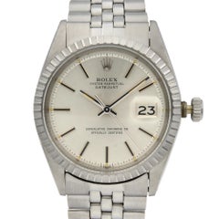 Rolex Datejust Stahl Silber Zifferblatt Motor gedreht Lünette Automatik Herrenuhr 1603