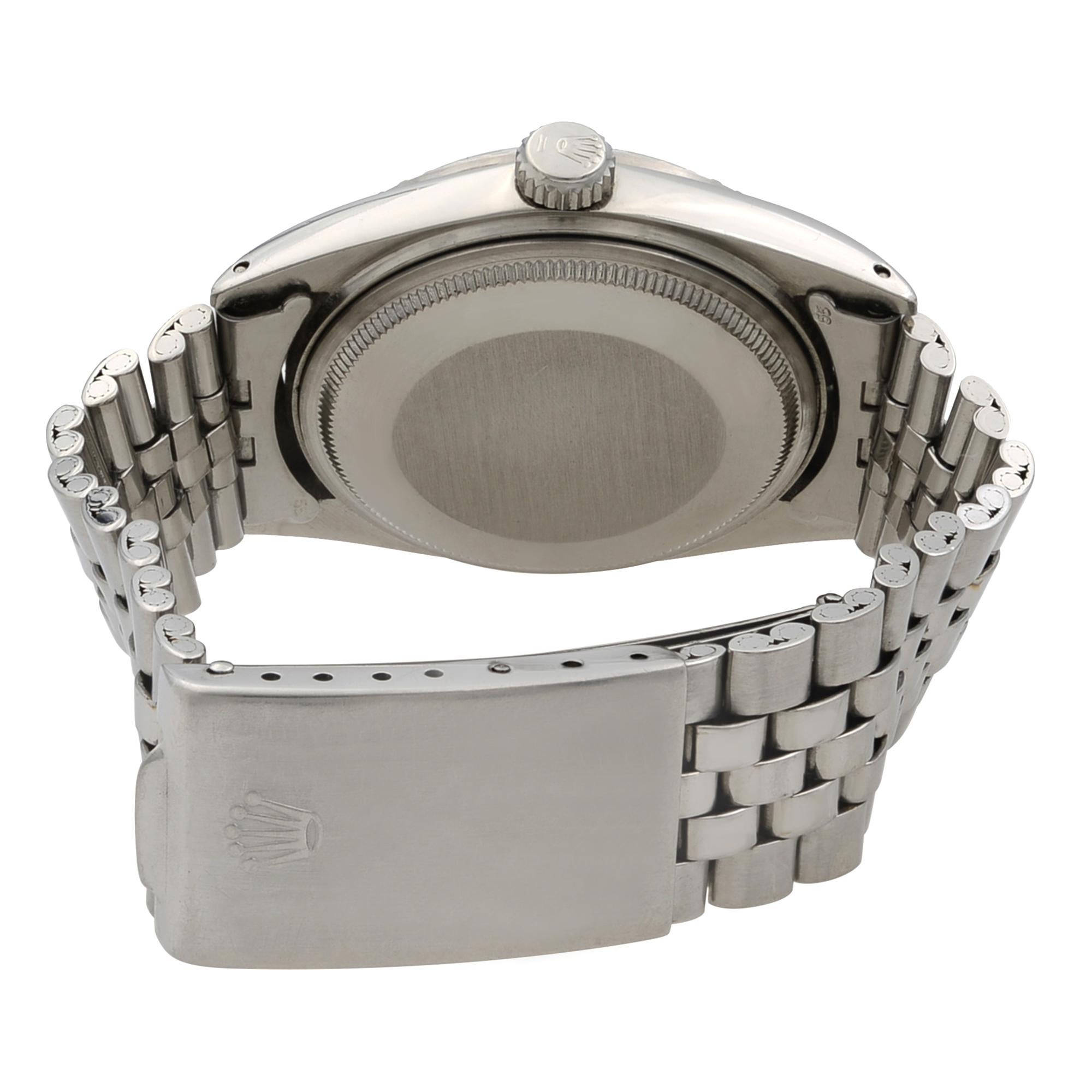 Rolex Datejust Steel Silver Dial Engine Turned Bezel Automatic Men's Watch 1603 3
