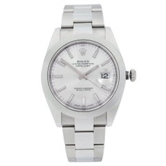Rolex Datejust Steel Silver Index Dial Smooth Automatic Men's Watch 126300