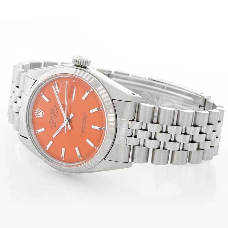 rolex datejust orange dial