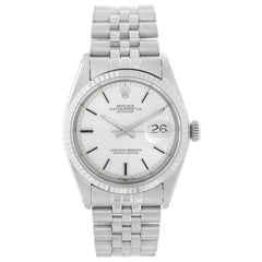 Vintage Rolex Datejust Steel Watch 1601 Silver Dial