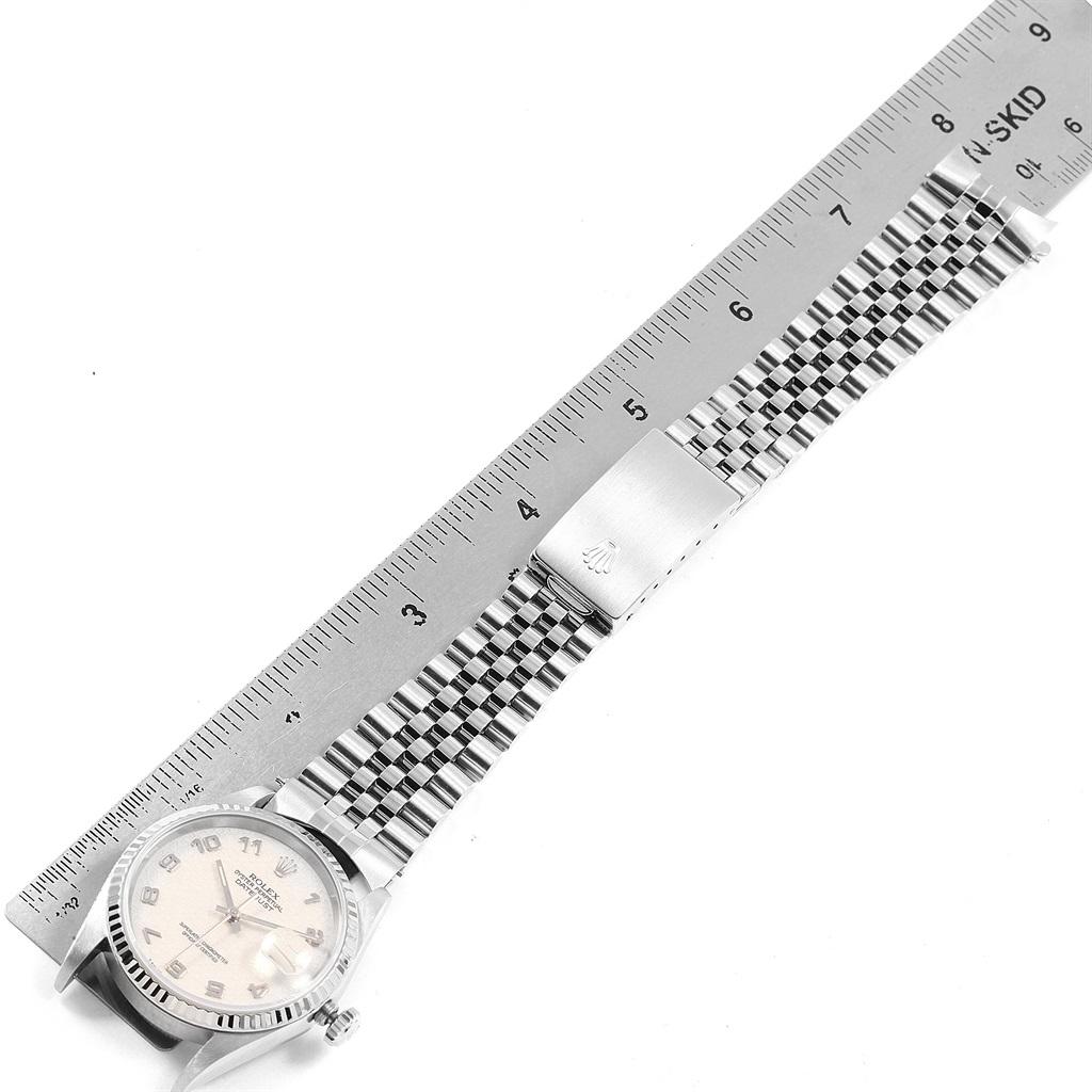 Rolex Datejust Steel White Gold Anniversary Arabic Dial Watch 16234 For Sale 8