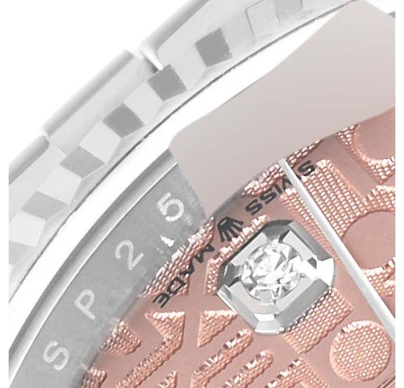 Rolex Montre Datejust d'anniversaire en acier et or blanc avec cadran en diamant pour hommes 126234 en vente 2