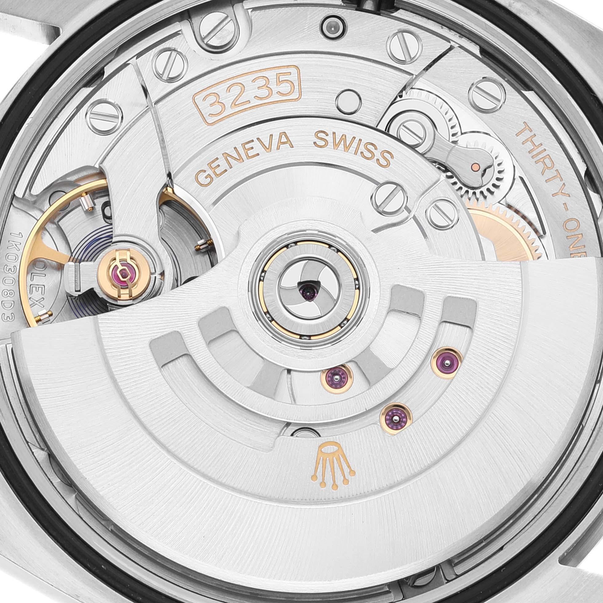 Rolex Montre Datejust d'anniversaire en acier et or blanc avec cadran en diamant pour hommes 126234 en vente 4