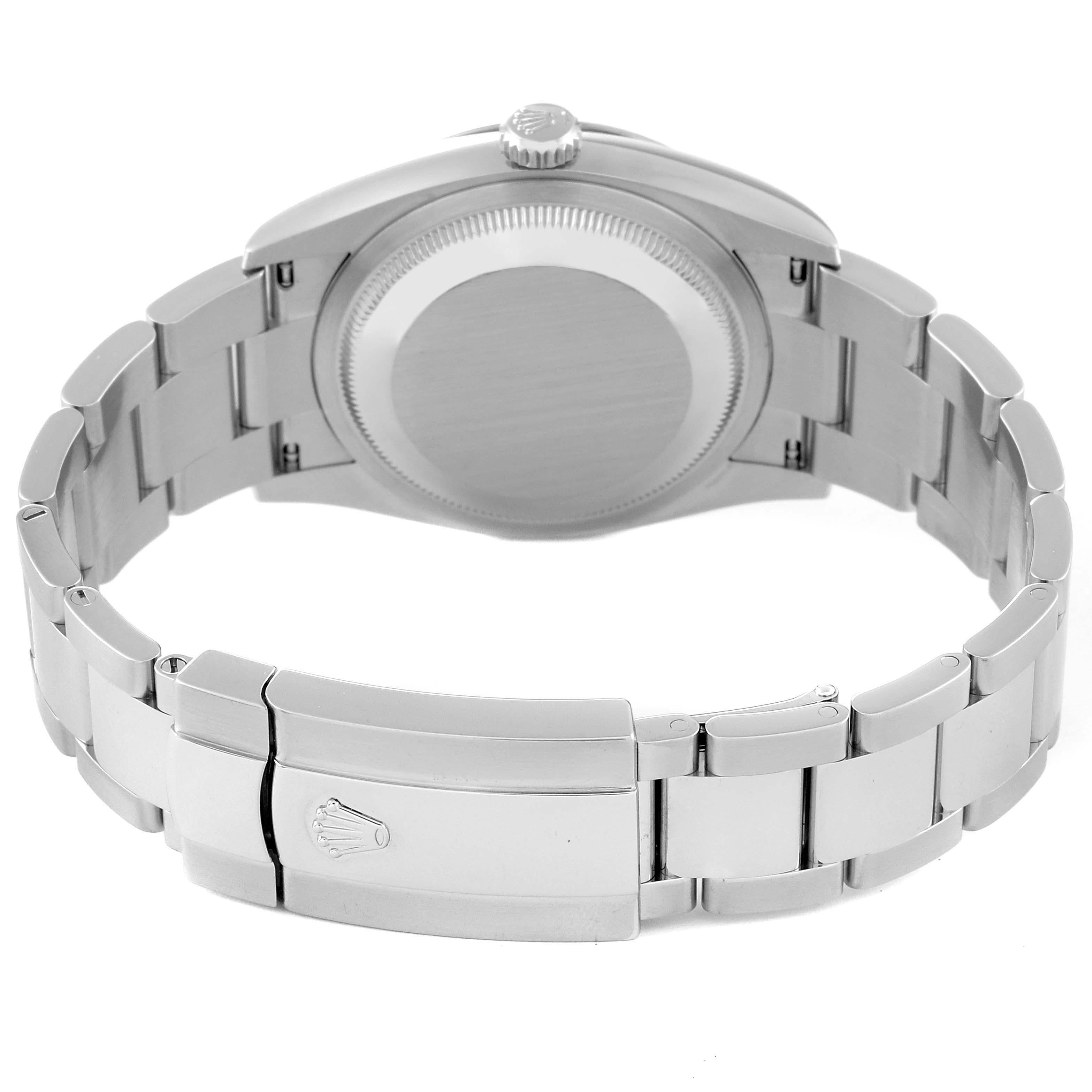 Rolex Datejust Steel White Gold Aubergine Diamond Dial Mens Watch 126234 3