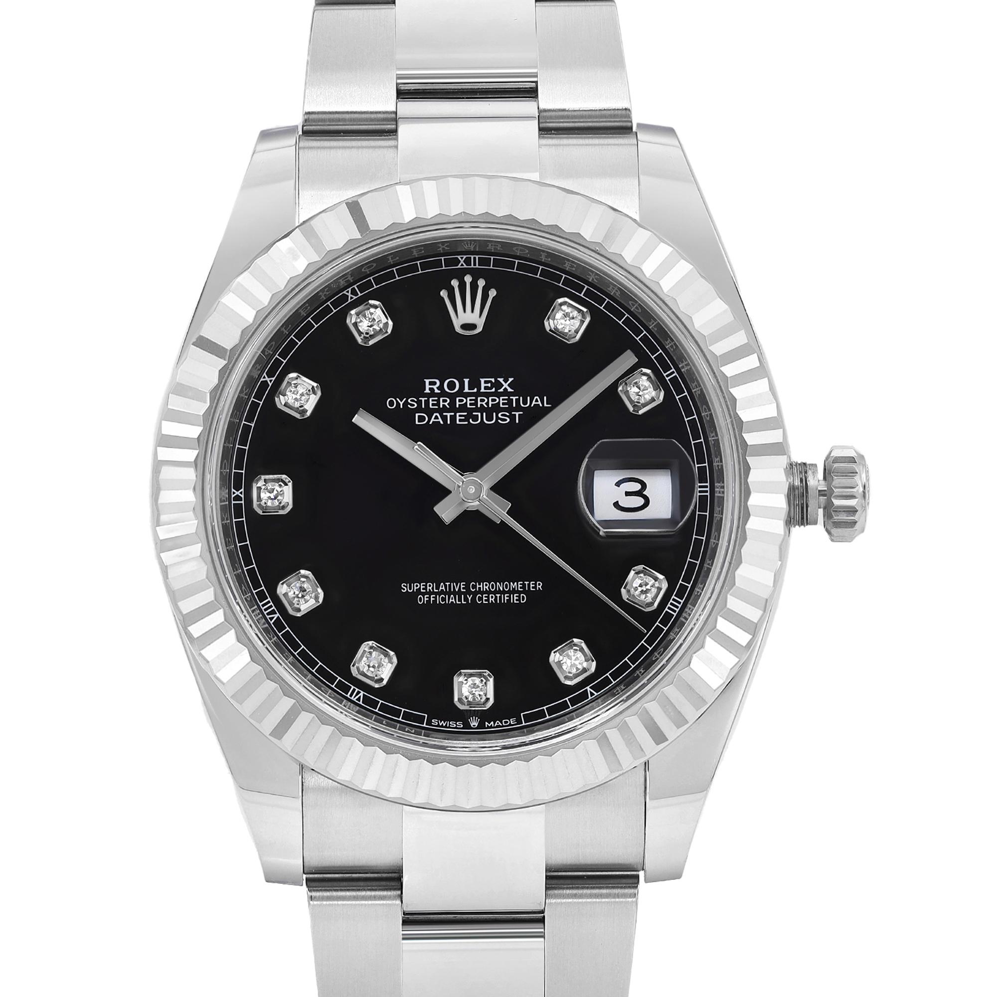 Pre-owned. Original box and papers are included. Covered by a 3-year Chronostore Warranty.

General Information
Brand: Rolex
Model: Datejust 126334
Department: Men
Style: Luxury
Vintage: No
Country/Region of Manufacture: Switzerland
Movement
Type: