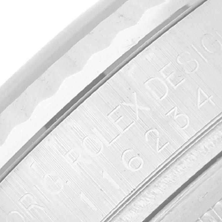 Rolex Datejust Steel White Gold Black Concentric Dial Watch 116234 2
