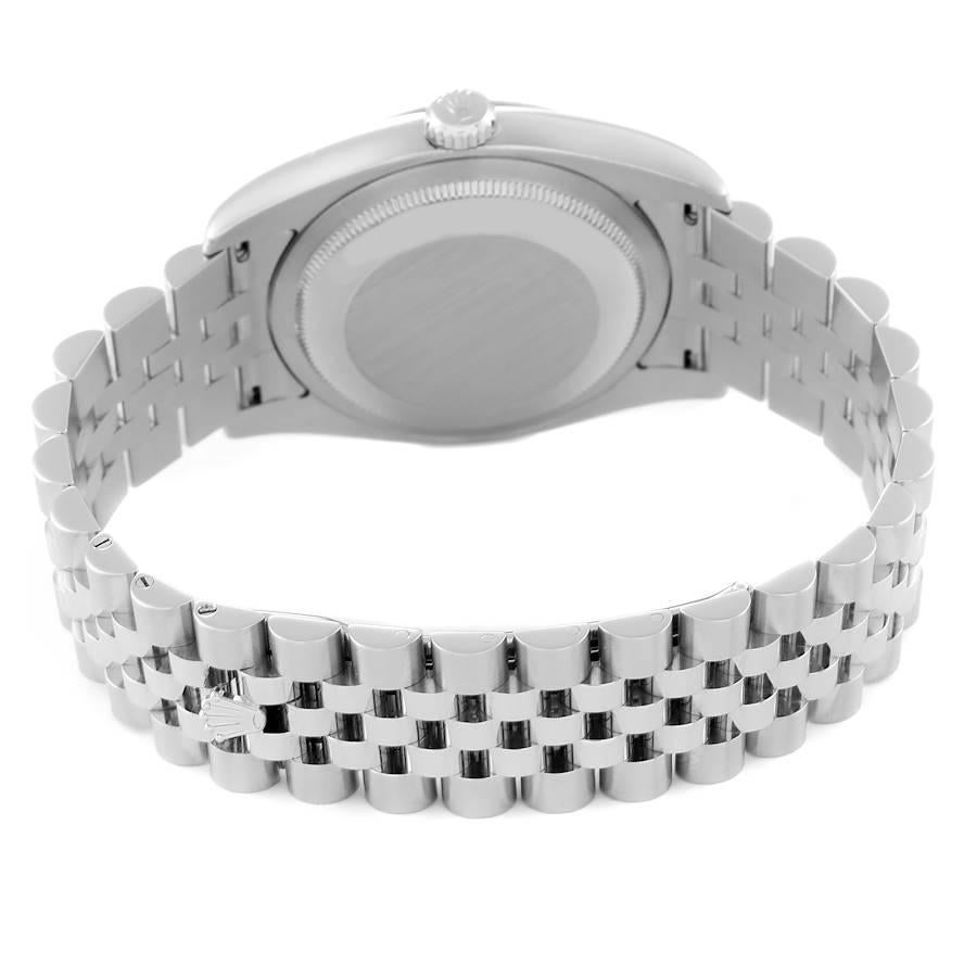 Rolex Datejust Steel White Gold Black Concentric Dial Watch 116234 5