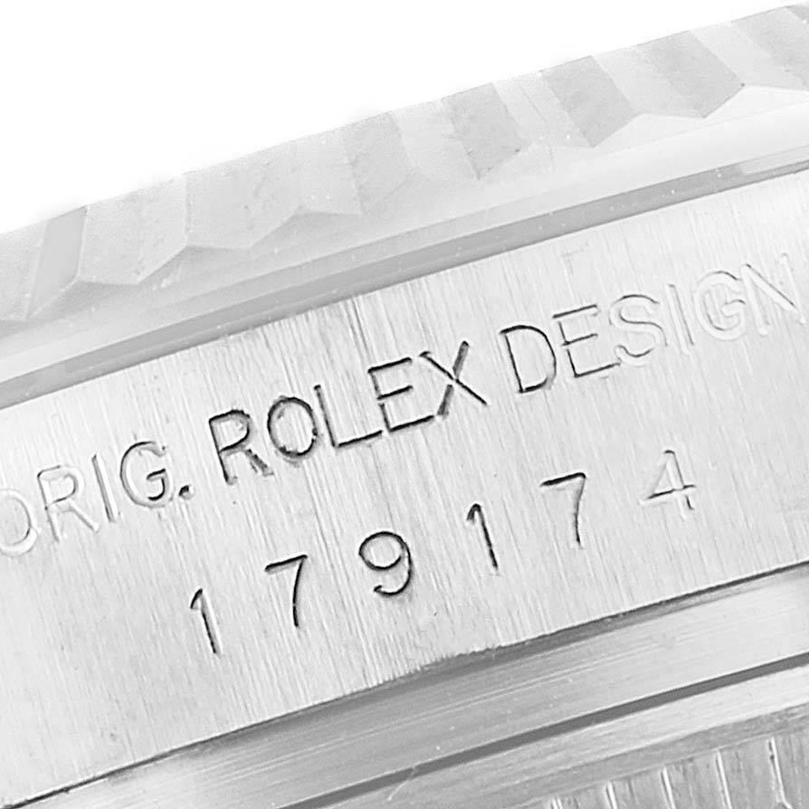 Rolex Datejust Steel White Gold Black Dial Ladies Watch 179174 Box Card 3
