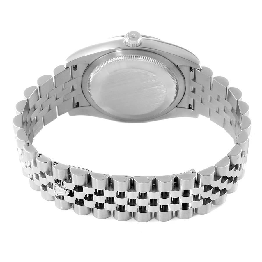 Rolex Datejust Steel White Gold Black Dial Mens Watch 116234 For Sale