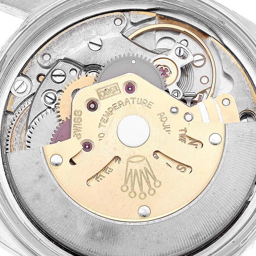 Rolex Datejust Steel White Gold Black Dial Vintage Mens Watch 1601 4