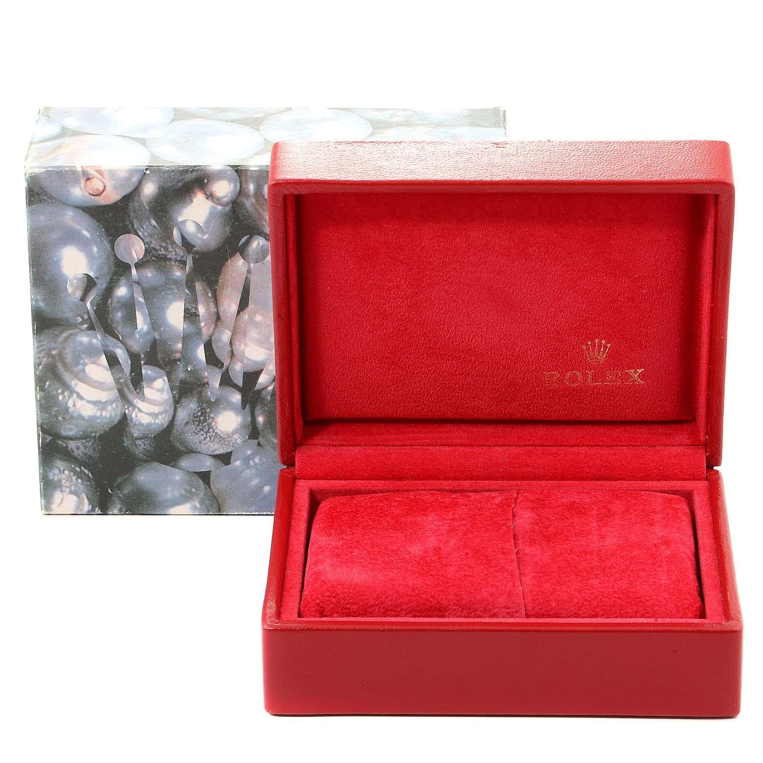 Rolex Datejust Steel White Gold Black Diamond Dial Ladies Watch 79174 For Sale 6