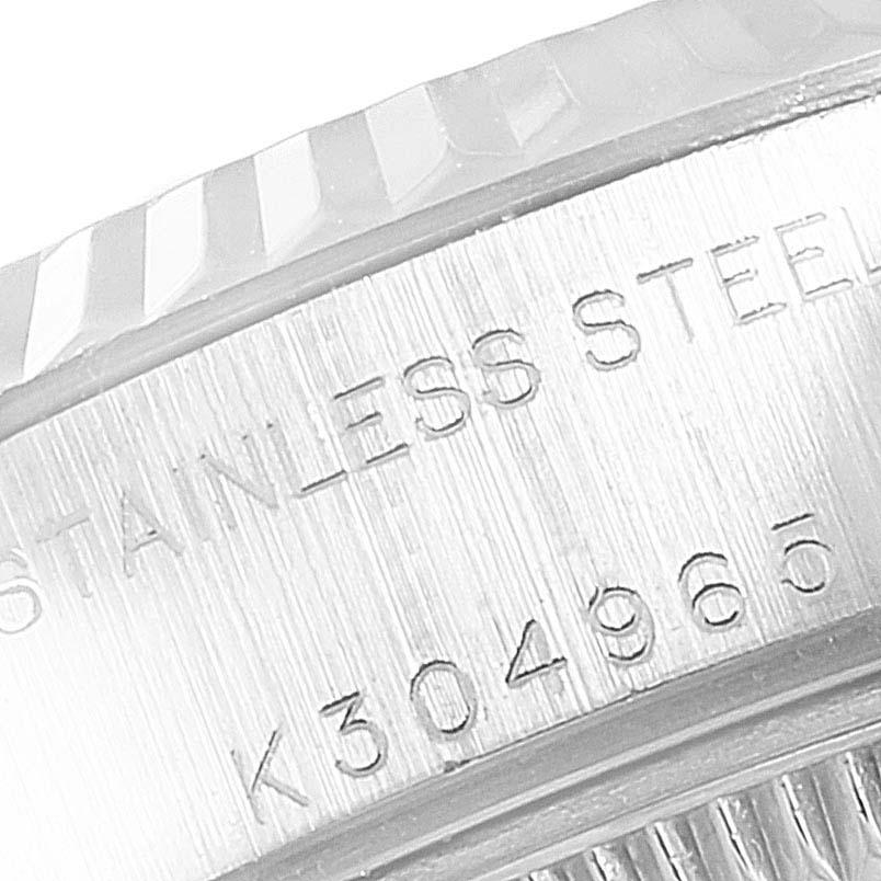 Rolex Datejust Steel White Gold Black Diamond Dial Ladies Watch 79174 For Sale 2