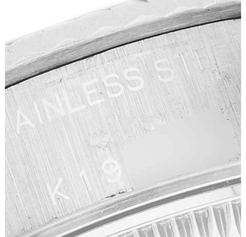 Rolex Datejust Steel White Gold Black Diamond Dial Ladies Watch 79174 3