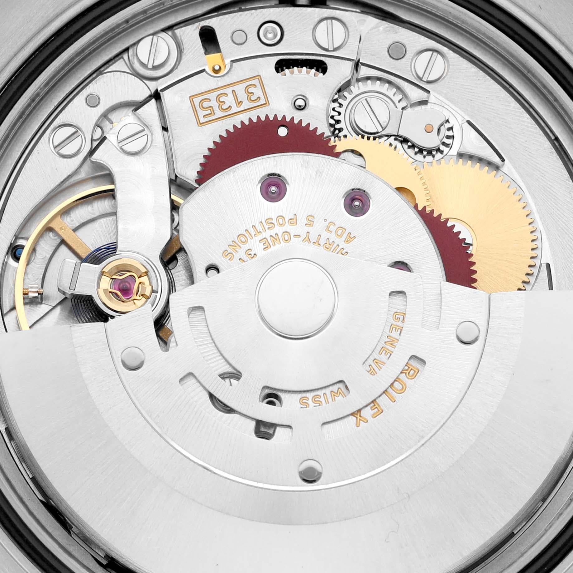 Men's Rolex Datejust Steel White Gold Black Diamond Dial Mens Watch 116234
