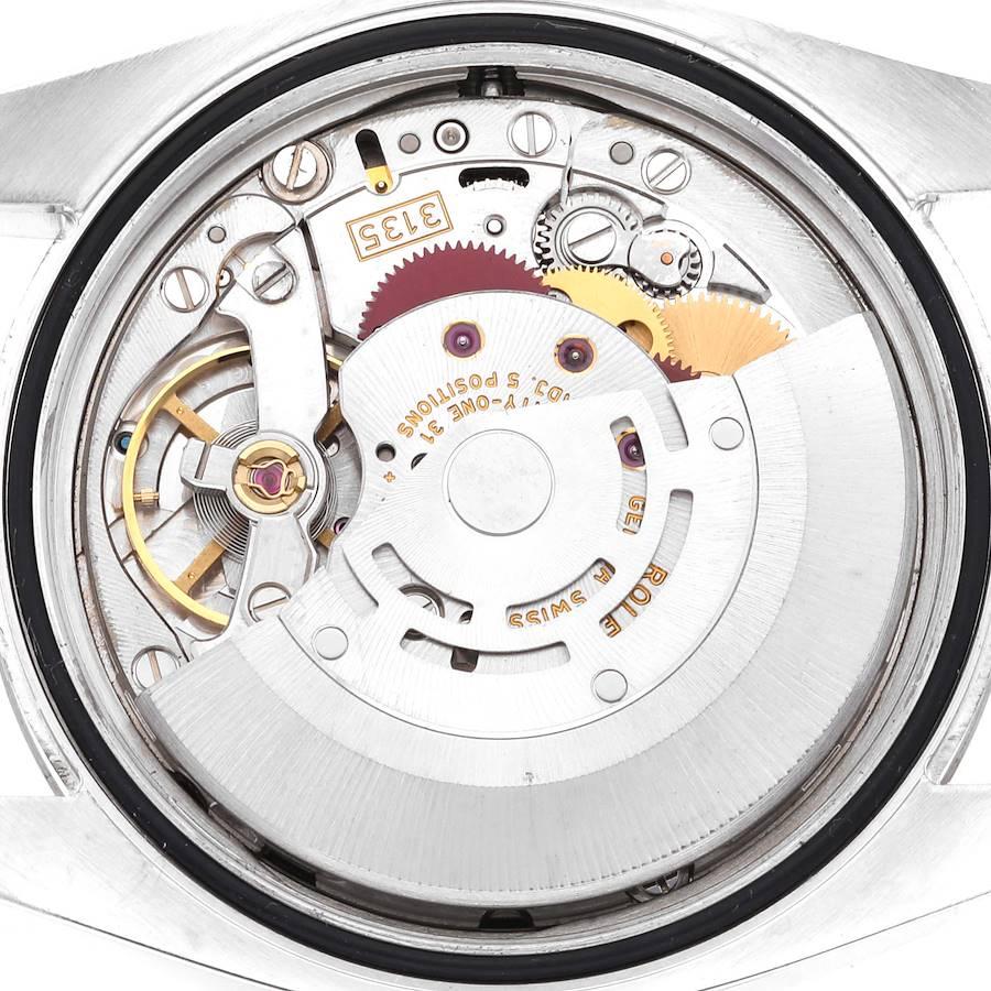 Rolex Datejust Steel White Gold Black Diamond Dial Mens Watch 116234 2