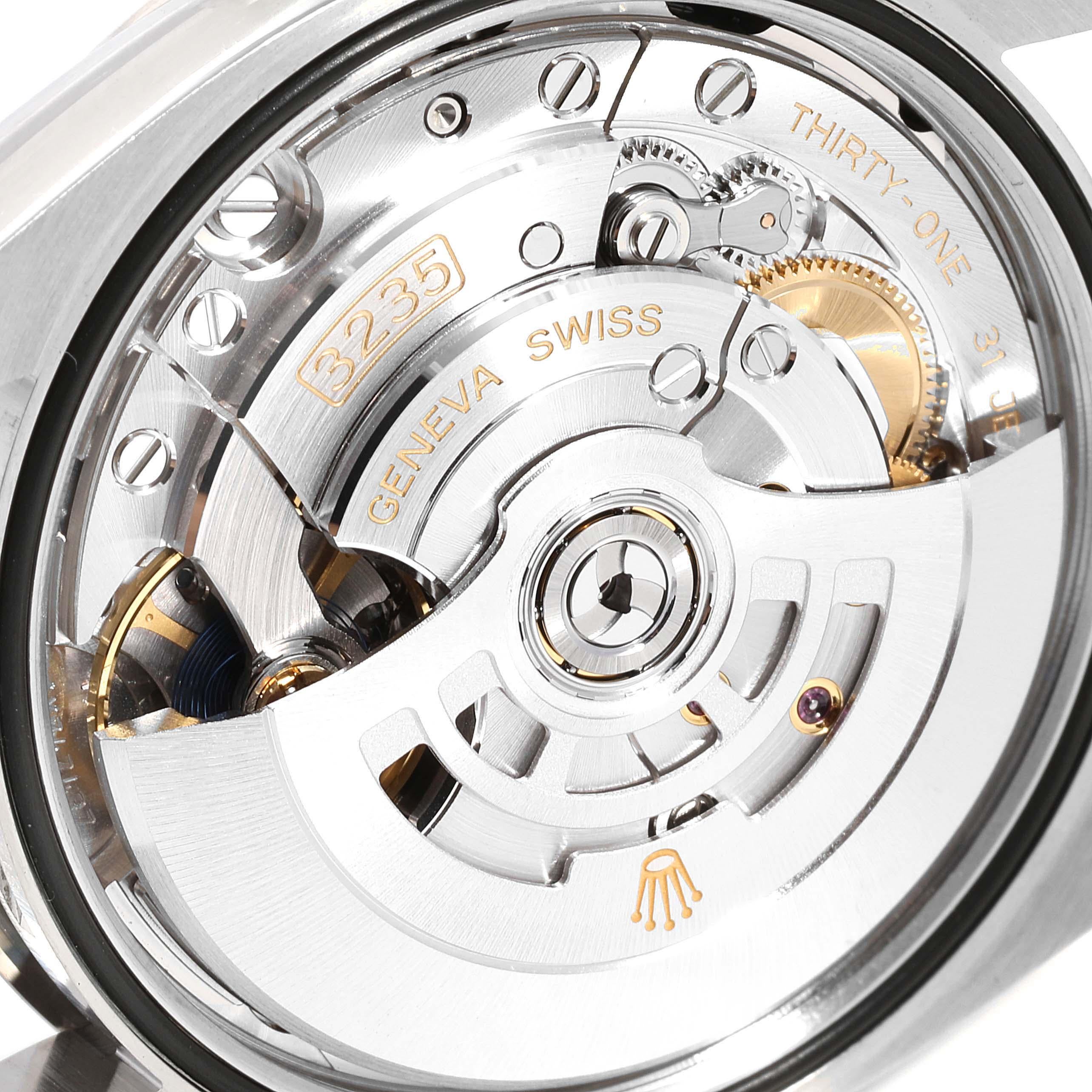 Rolex Datejust Steel White Gold Black Diamond Dial Men's Watch 126234 For Sale 4