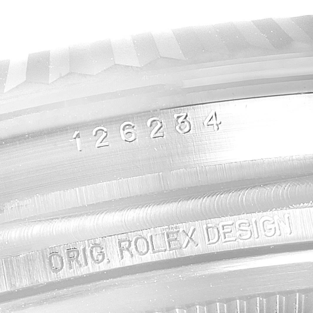 Rolex Datejust Steel White Gold Black Diamond Dial Men's Watch 126234 For Sale 5