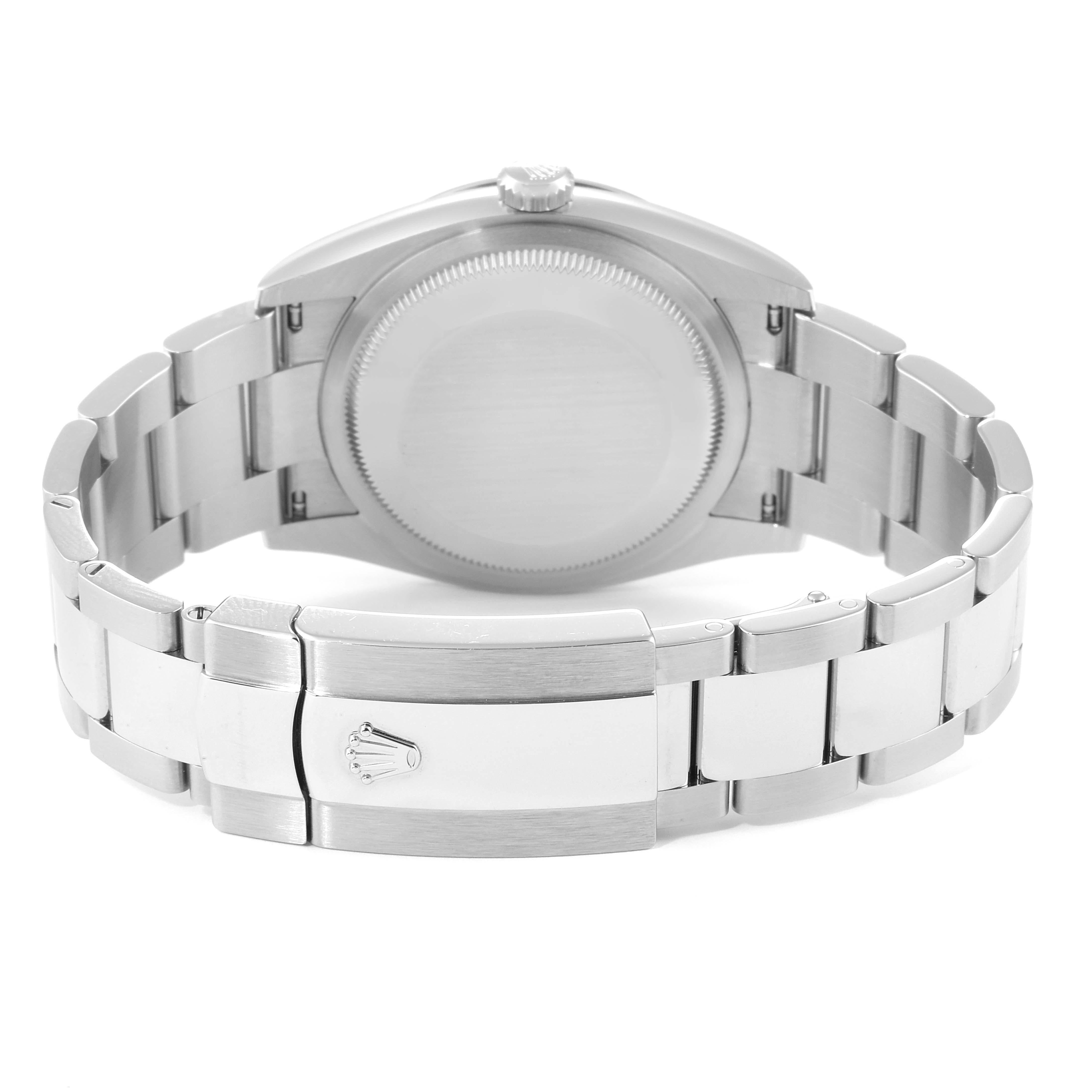 Rolex Datejust Steel White Gold Black Diamond Dial Men's Watch 126234 For Sale 6