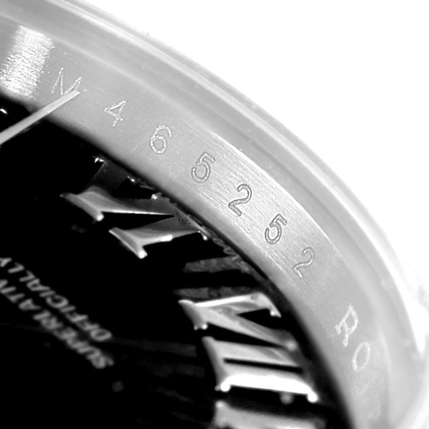 Rolex Datejust Steel White Gold Black Sunbeam Dial Ladies Watch 179174 For Sale 3