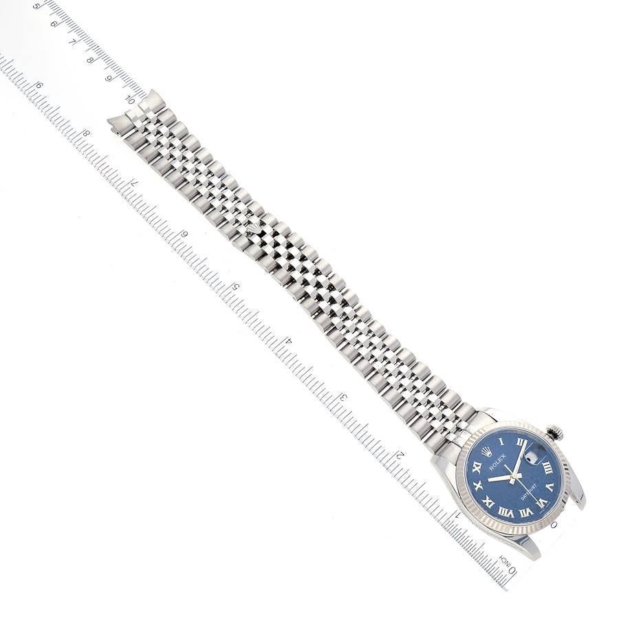 Rolex Datejust Stahl Weißgold Blau Anniversary Zifferblatt Herrenuhr 116234 8