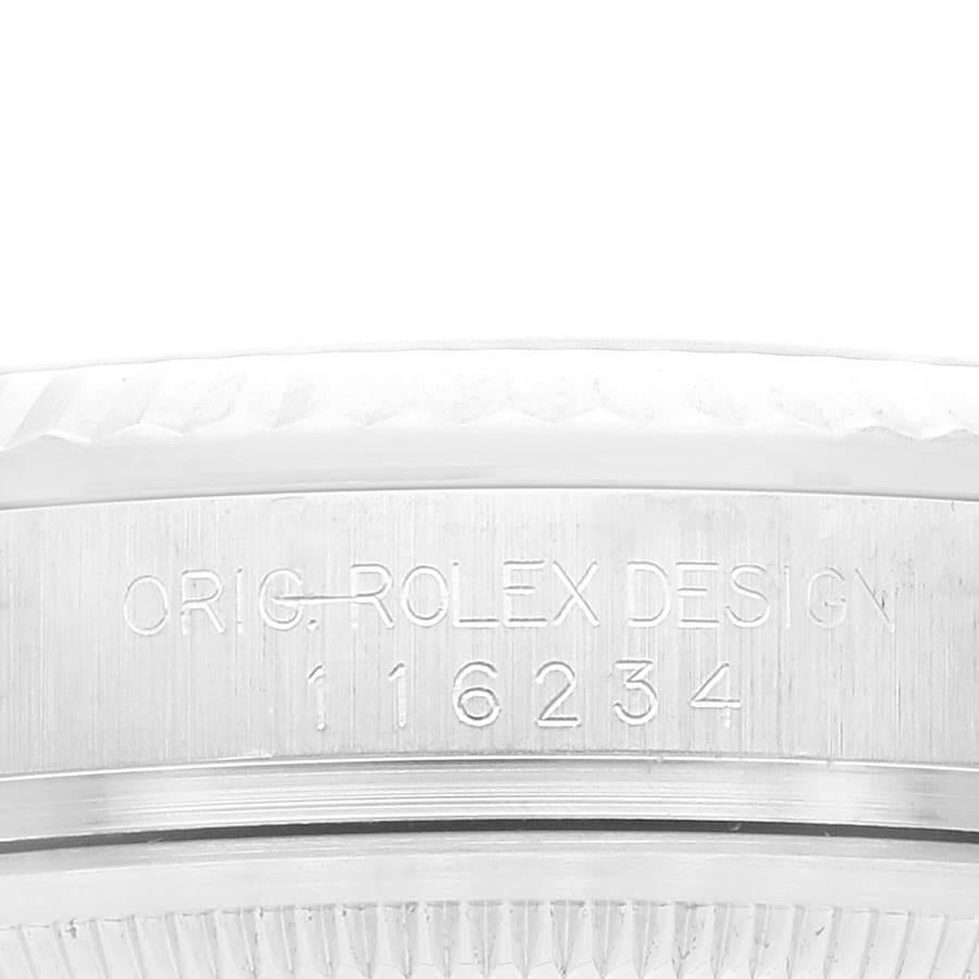 Rolex Montre Datejust en acier, or blanc et cadran bleu anniversaire pour hommes 116234 3