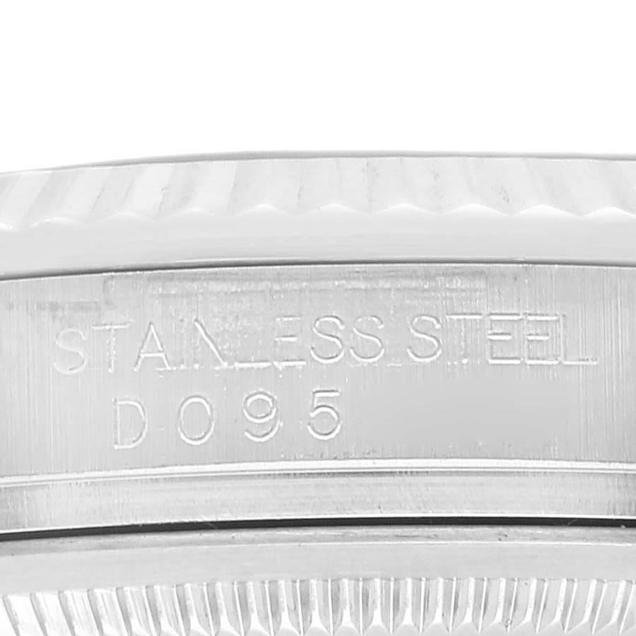 Rolex Montre Datejust à cadran concentrique en acier et or blanc avec cadran bleu 116234 en vente 3