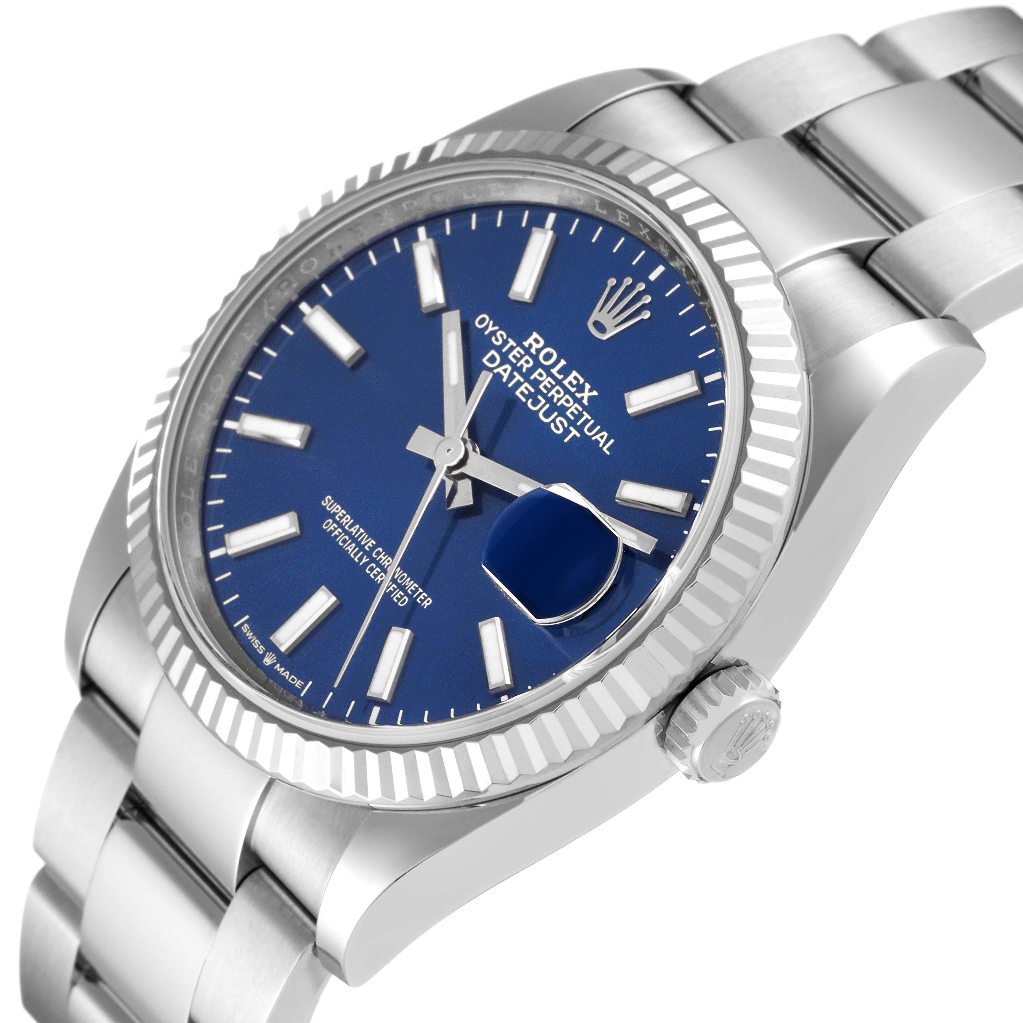 datejust blue fluted dial