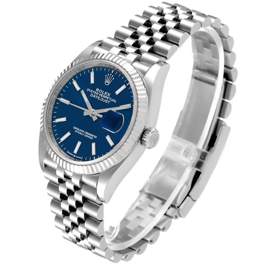 Men's Rolex Datejust Steel White Gold Blue Dial Mens Watch 126234 Unworn For Sale