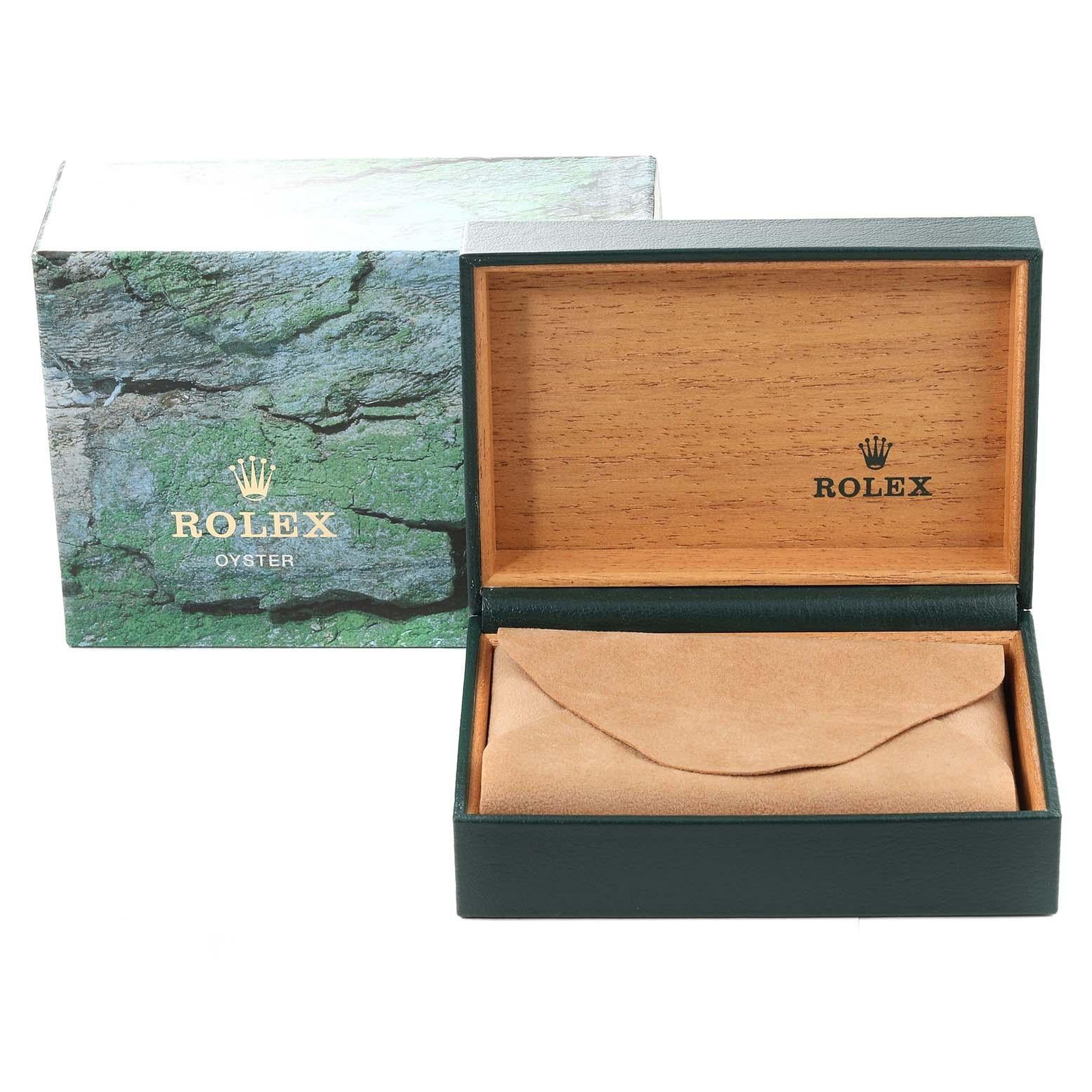 Rolex Montre Datejust en acier, or blanc et cadran bleu pour hommes 16234 6