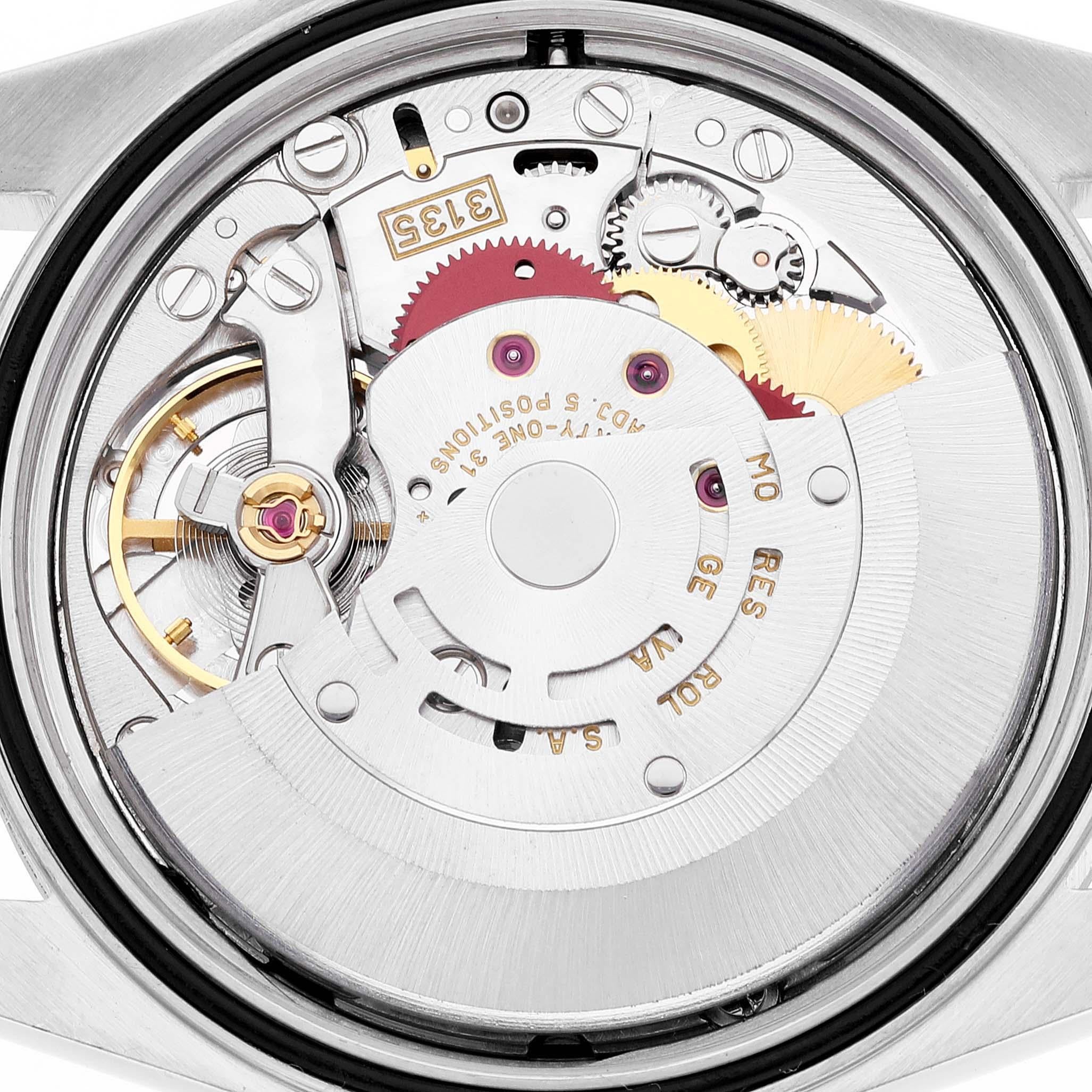 Rolex Montre Datejust en acier, or blanc et cadran bleu pour hommes 16234 3