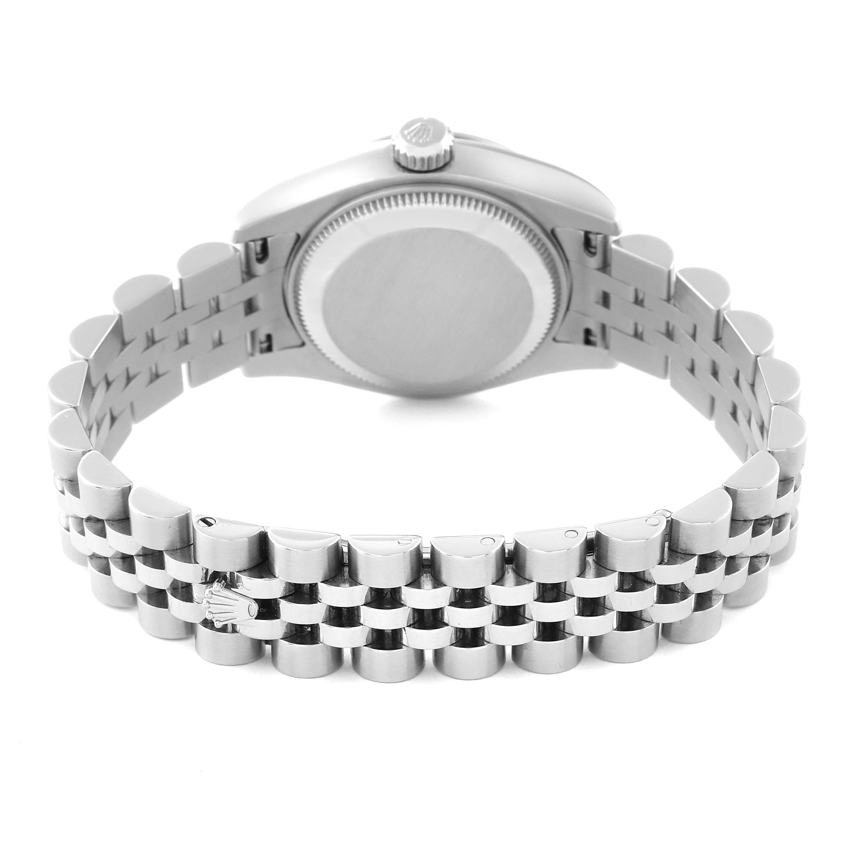 Women's Rolex Datejust Steel White Gold Blue Diamond Dial Ladies Watch 179174 For Sale