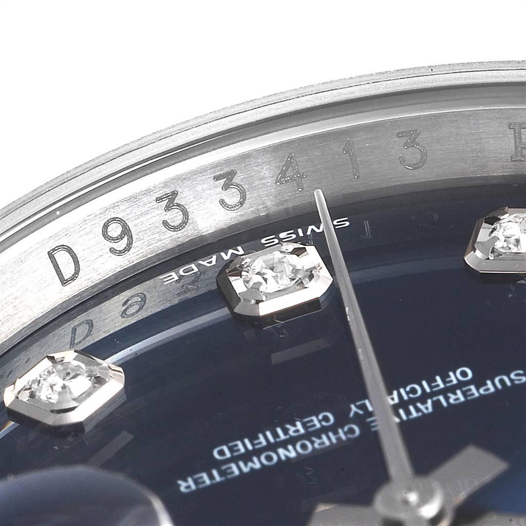 Rolex Datejust Steel White Gold Blue Diamond Dial Men's Watch 116234 For Sale 3