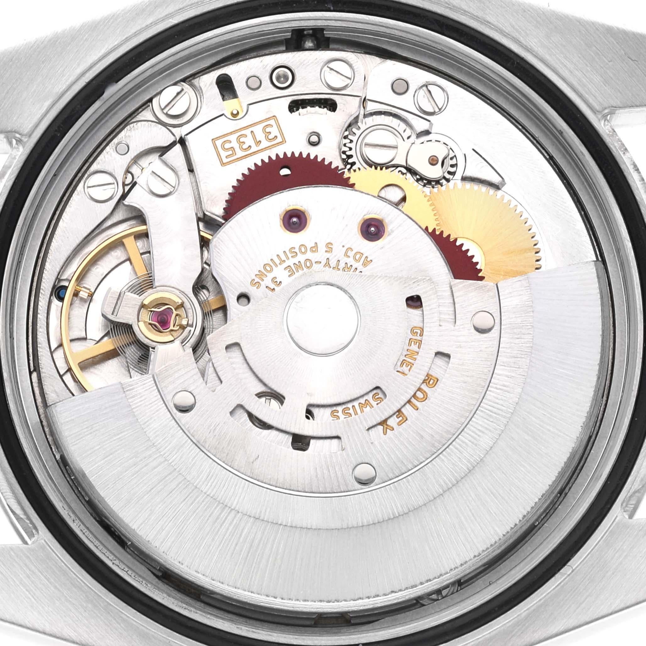 Rolex Montre Datejust en acier, or blanc, cadran bleu et diamants pour hommes 116234 en vente 4