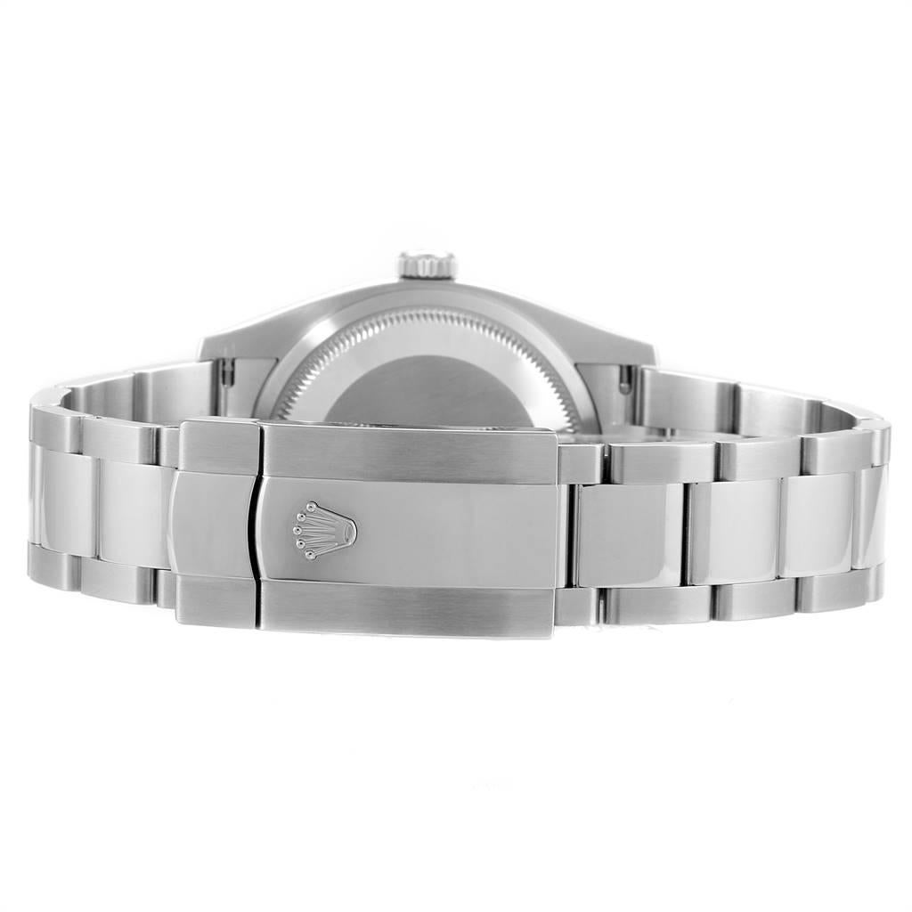 Rolex Datejust Steel White Gold Blue Diamond Dial Men's Watch 126234 For Sale 5