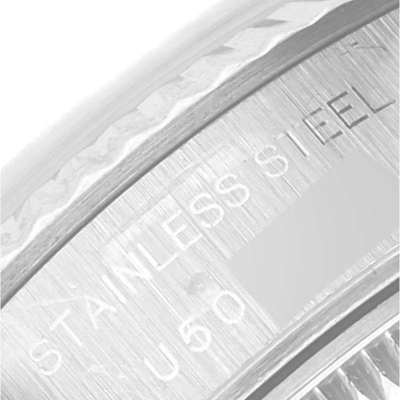 Rolex Datejust Steel White Gold Blue Vignette Diamond Ladies Watch 69174 3