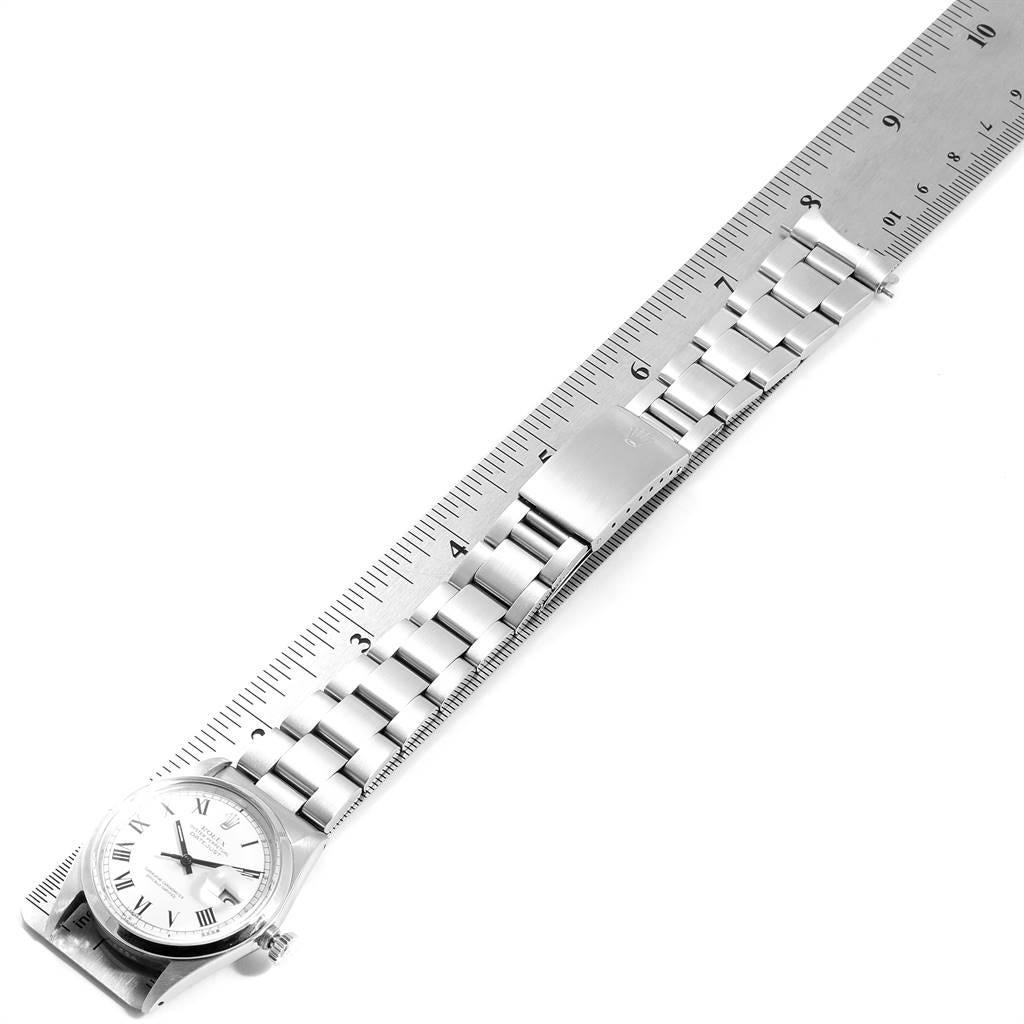 Rolex Datejust Steel White Gold Buckley Dial Vintage Men's Watch 1600 7