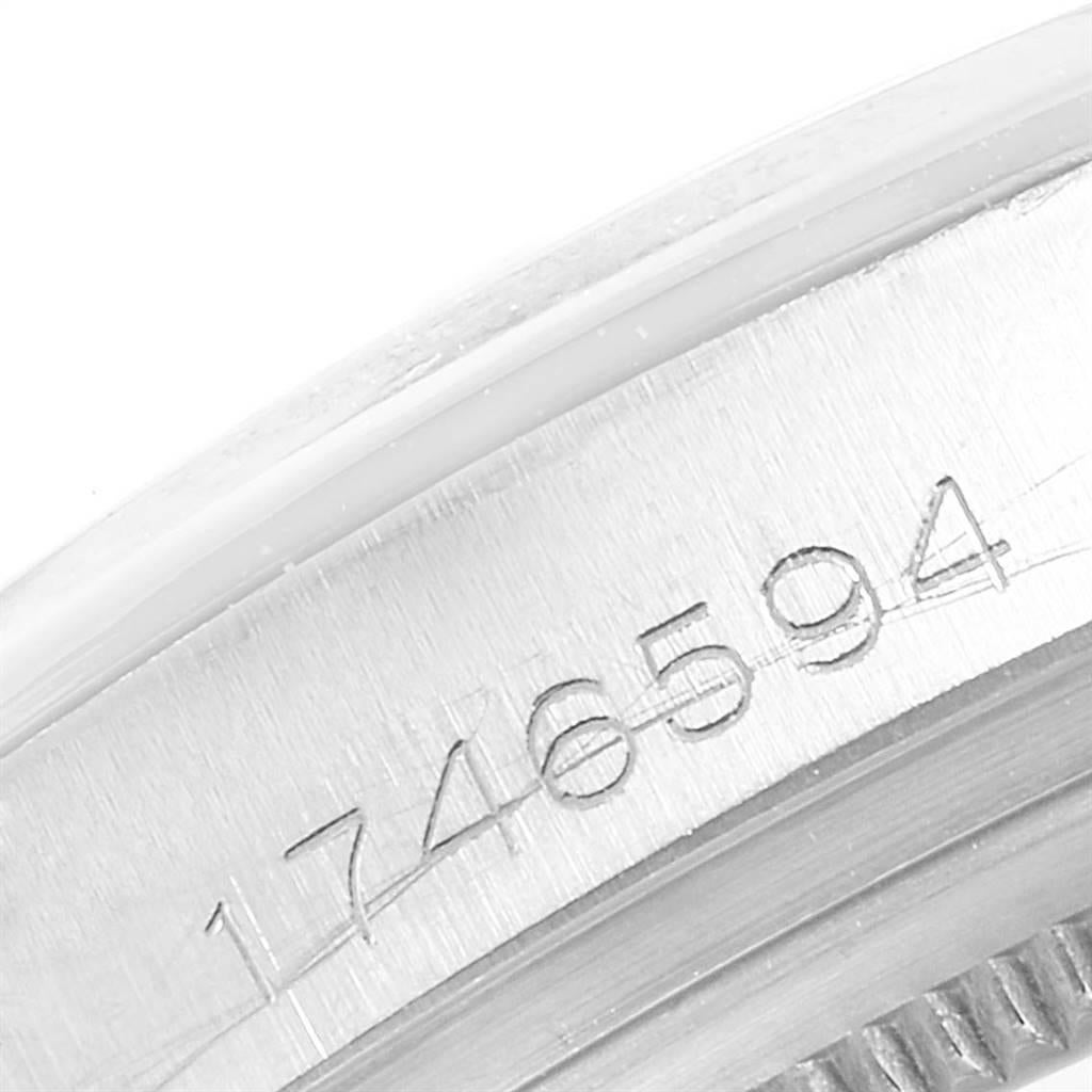 Rolex Datejust Steel White Gold Buckley Dial Vintage Men's Watch 1600 3