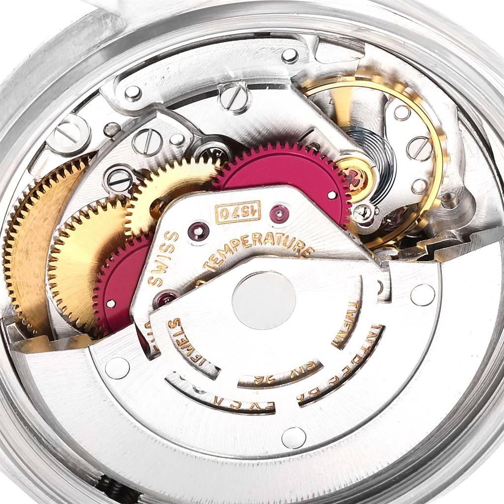 Rolex Datejust Steel White Gold Buckley Dial Vintage Men's Watch 1600 5