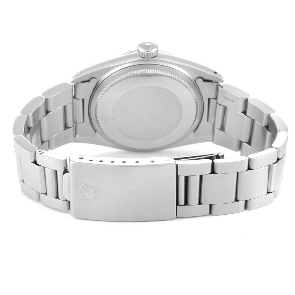 Rolex Datejust Steel White Gold Buckley Dial Vintage Men's Watch 1600 6