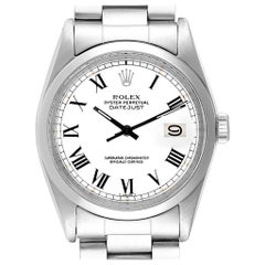 Rolex Datejust Steel White Gold Buckley Dial Retro Men's Watch 1600