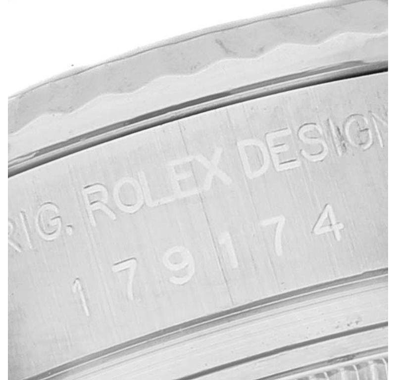 Rolex Datejust Steel White Gold Decorated MOP Ladies Watch 179174 Box Card 3