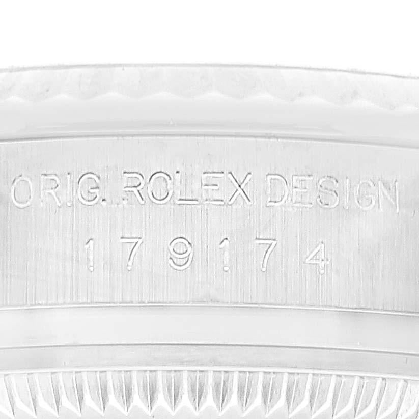 Rolex Datejust Steel White Gold Diamond Dial Ladies Watch 179174 Box Card 2
